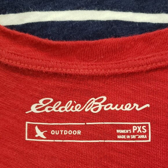 Eddie Bauer Petite Striped T-shirt Dress w/Pockets - Picture 6 of 7